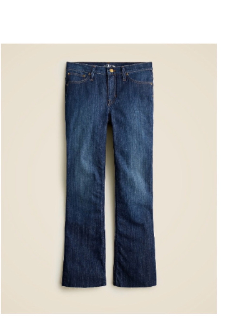 J.Crew 9” Demi boot crop Jean, dark wash